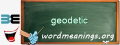 WordMeaning blackboard for geodetic